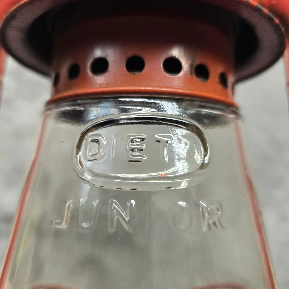 Vintage‎ Dietz Junior Kerosene Lantern Red Metal Rustic Farmhouse Decor 12 Inch